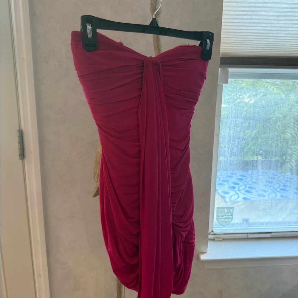Elegant Pink Strapless Dress
